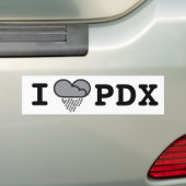 I Harde PDX - Heart Shaped Rain Cloud Bumpersticker (Op auto)