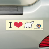 I Harde polarBeren Bumpersticker (Op auto)