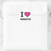 i hardeslepstijl ronde sticker (Tas)