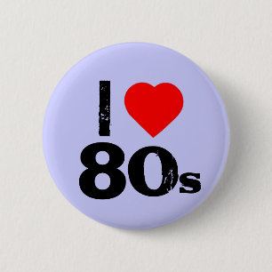 "I hart 80's" Pinback Button