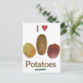 I Hart aardappelen Briefkaart (Staand voorkant)