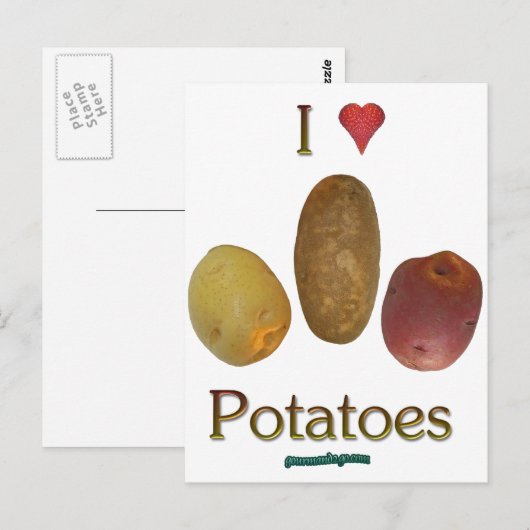 I Hart aardappelen Briefkaart (Voorkant / Achterkant)