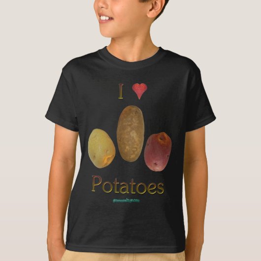 I Hart aardappelen T-shirt (Voorkant)