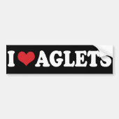 I (hart) Aglets Sticker (Voorkant)