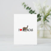 I "hart" alpacas briefkaart (Staand voorkant)
