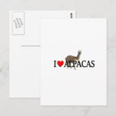 I "hart" alpacas briefkaart (Voorkant / Achterkant)
