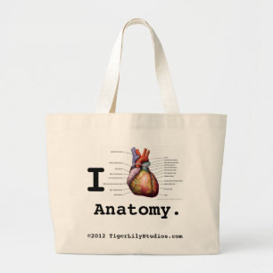 I Hart Anatomie Canvas tas