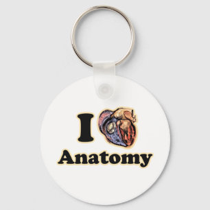 I hart Anatomie Science Super Geek Sleutelhanger