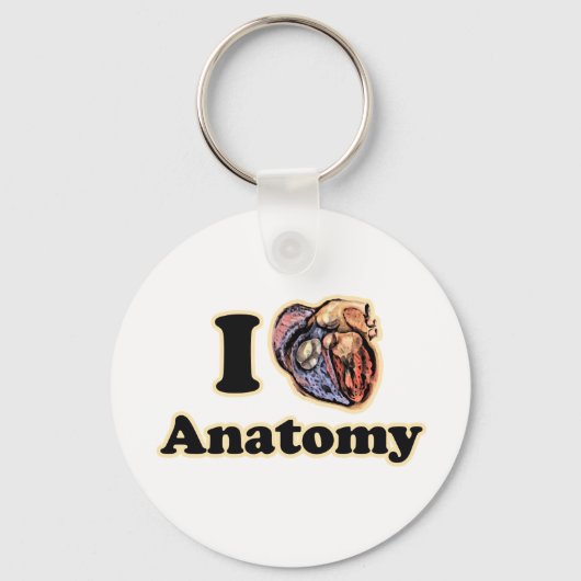 I hart Anatomie Science Super Geek Sleutelhanger (Voorkant)