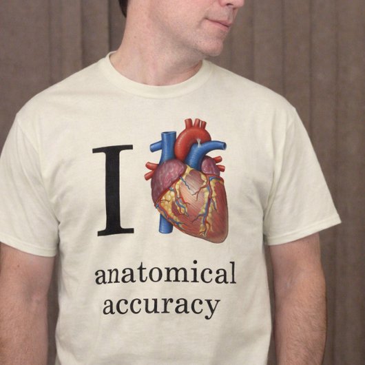 I Hart Anatomische nauwkeurigheid T-shirt