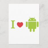 I hart Android Briefkaart (Voorkant)