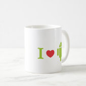 I hart Android Koffiemok (Voorkant rechts)