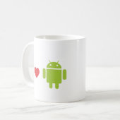 I hart Android Koffiemok (Voorkant links)