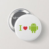 I hart Android Ronde Button 5,7 Cm (Voorkant /achterkant)