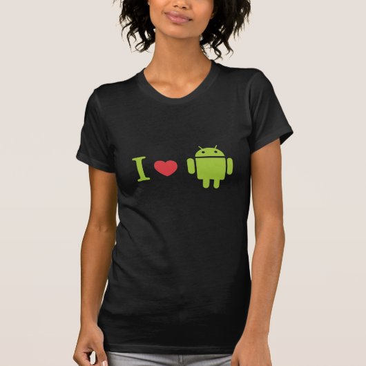 I hart Android T-shirt (Voorkant)
