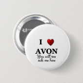 i hart avon - vraag hoe ronde button 5,7 cm (Voorkant /achterkant)