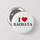 I hart Bachata knop Ronde Button 5,7 Cm (Voorkant /achterkant)