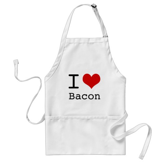 I hart Bacon Standaard Schort (Voorkant)