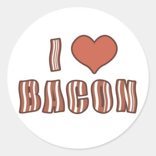 I Hart Bacon Stickers 001 (Voorkant)