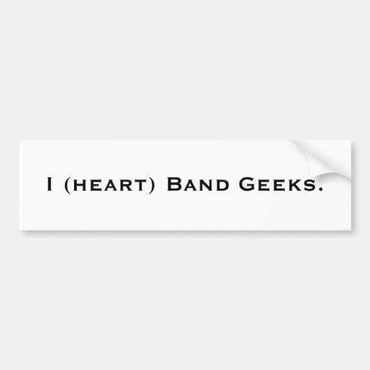 I (hart) Band Geeks bumper sticker. Bumpersticker (Voorkant)