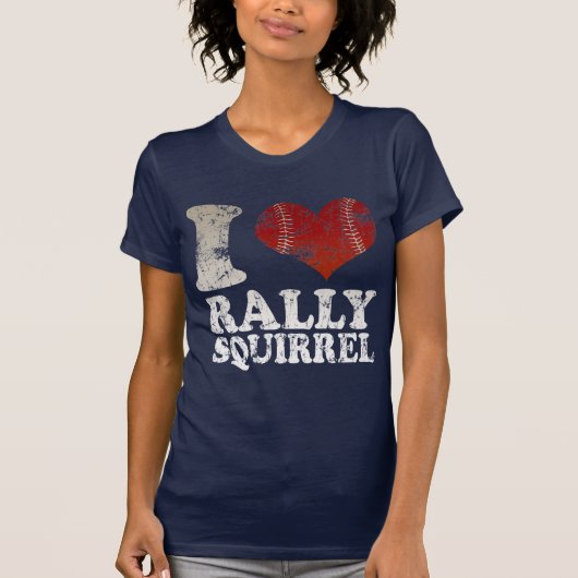 I hart Baseball Rally Squirrel t shirt (Voorkant)