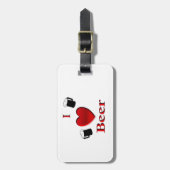 I Hart Bier Design Bagagelabel (Voorkant verticaal)