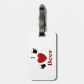 I Hart Bier Design Bagagelabel (Achterkant verticaal)