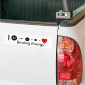 I hart Bindende energie Bumpersticker (Op Truck)