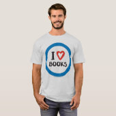 I (Hart) Boeken T-shirt (Voorkant volledig)