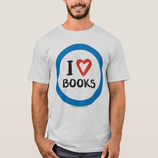 I (Hart) Boeken T-shirt (Voorkant)