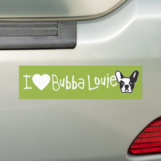 I (hart) Bubba Louie Bumpersticker (Op auto)