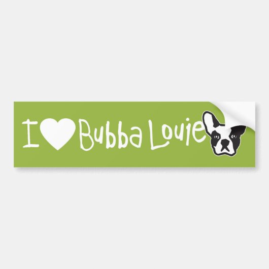 I (hart) Bubba Louie Bumpersticker (Voorkant)