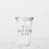 I hart Bubble Thee transparante Acryl Tumbler Cup Drinkbeker (Rechts)