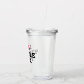 I hart Bubble Thee transparante Acryl Tumbler Cup Drinkbeker (Achterkant)