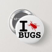 I hart Bugs Ronde Button 5,7 Cm (Voorkant /achterkant)