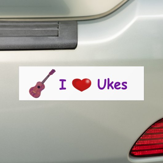 I (hart) bumpersticker (Op auto)
