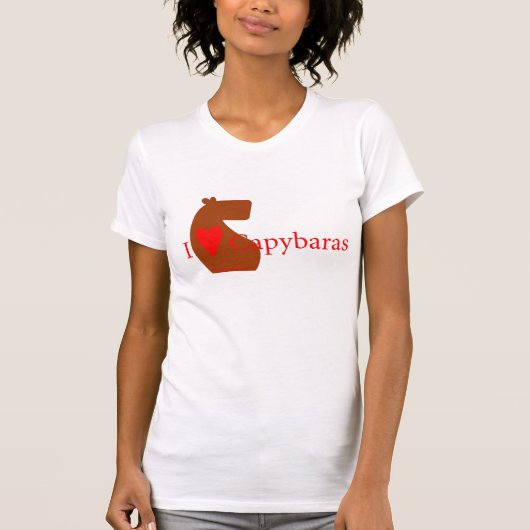 I hart Capybaras T-shirt (Voorkant)