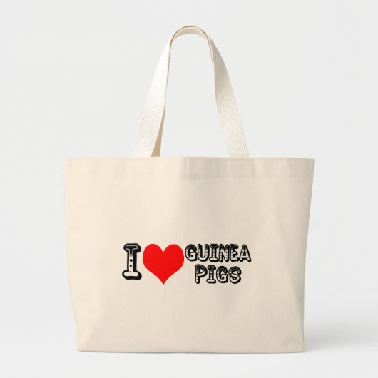 I (hart) cavia's grote tote bag (Voorkant)