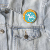 I {hart} chronisch Geweldige Ronde Button 5,7 Cm (In situ)