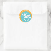 I {hart} chronisch Geweldige Ronde Sticker (Tas)