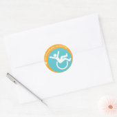 I {hart} chronisch Geweldige Ronde Sticker (Envelop)