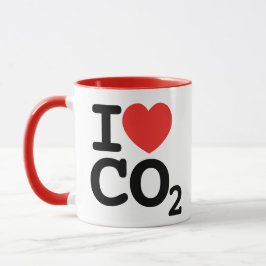 I Hart CO2 Ik hou van kooldioxide milieuactivist Mok