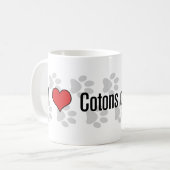 I (hart) Cotons de Tulears Koffiemok (Voorkant links)