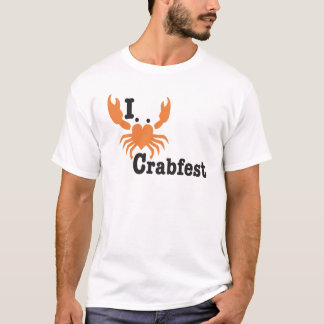 I Hart Crabfest Oranje Diagonaal T-shirt