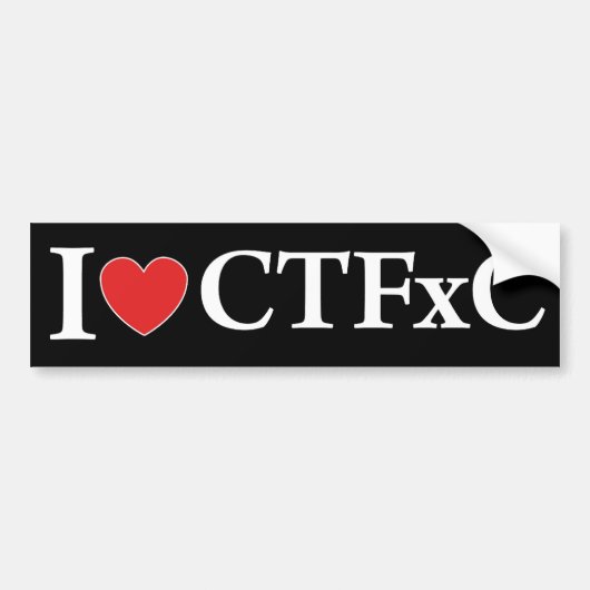 I Hart CTFxC Bumpersticker (Voorkant)
