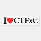 I Hart CTFxC-Bumpersticker (wit) Bumpersticker (Voorkant)