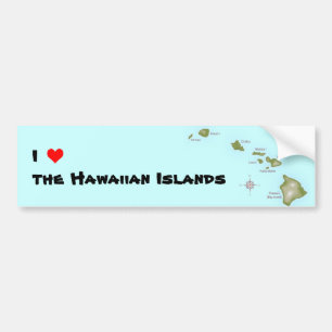 I (hart) de Hawaiiaanse eilanden Bumpersticker