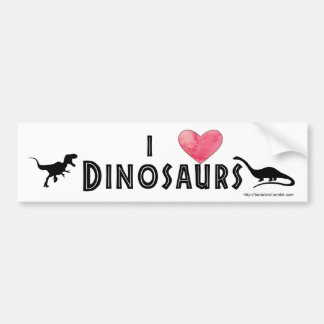 I hart Dinosauriërs bumpersticker