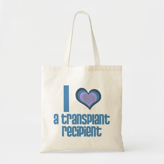 I * hart * een ontvanger van een transplantatie tote bag (Voorkant)
