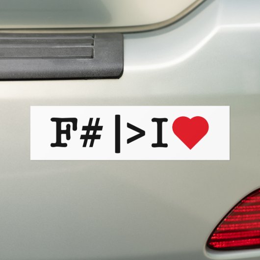 I Hart F# bumpersticker (Op auto)